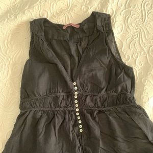 Velvet cotton gauze top